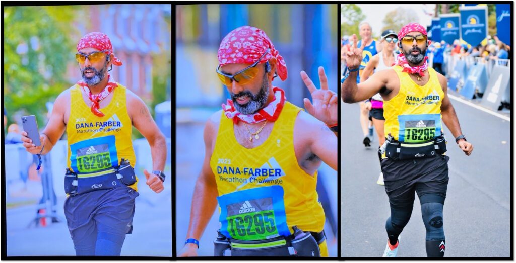 SANDEEP “SUNNY” PATIL DE SACO MAKING A GOAL TO RUN THE CHICAGO MARATHON IN 2022 AFTER COMPETED IN BOSTON MARATHON FOR A CAUSE