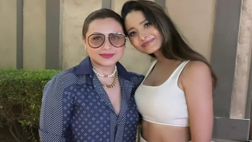 Rani Mukerji smiles with Shoba Narayan aka Simran as she watches Aditya Chopra’s ‘Come Fall In Love’; PICS