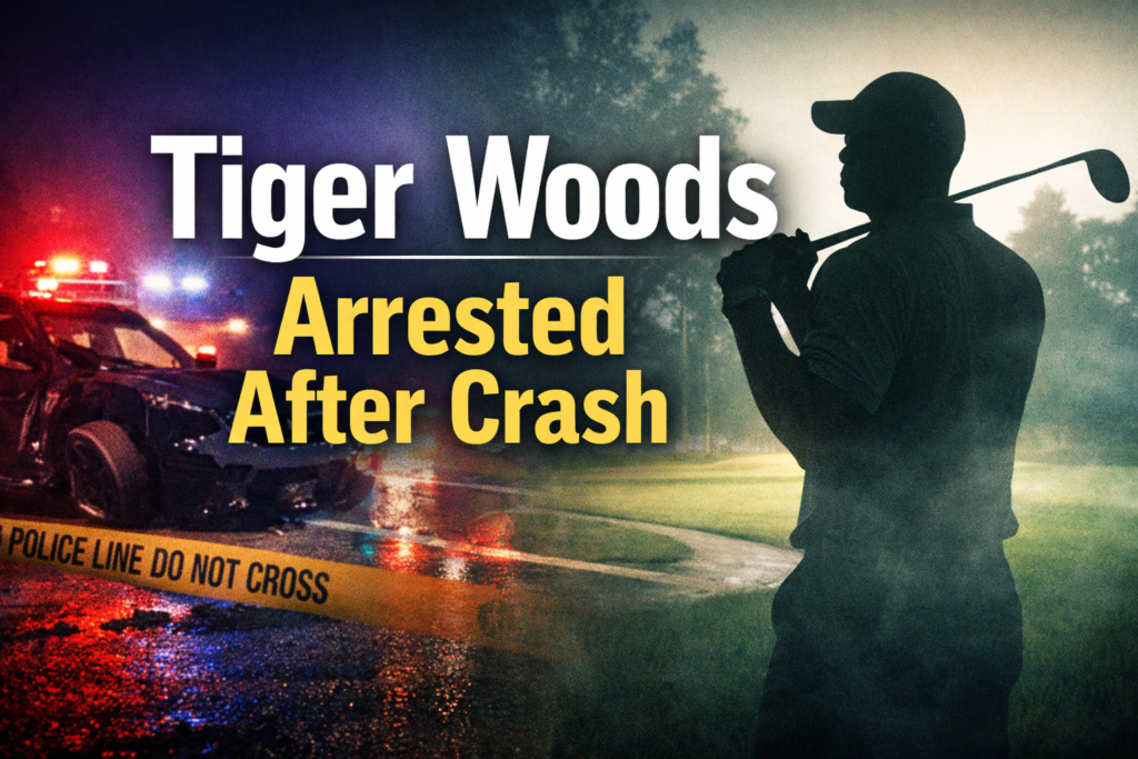 Tiger Woods Arrested After Car Crash in Florida